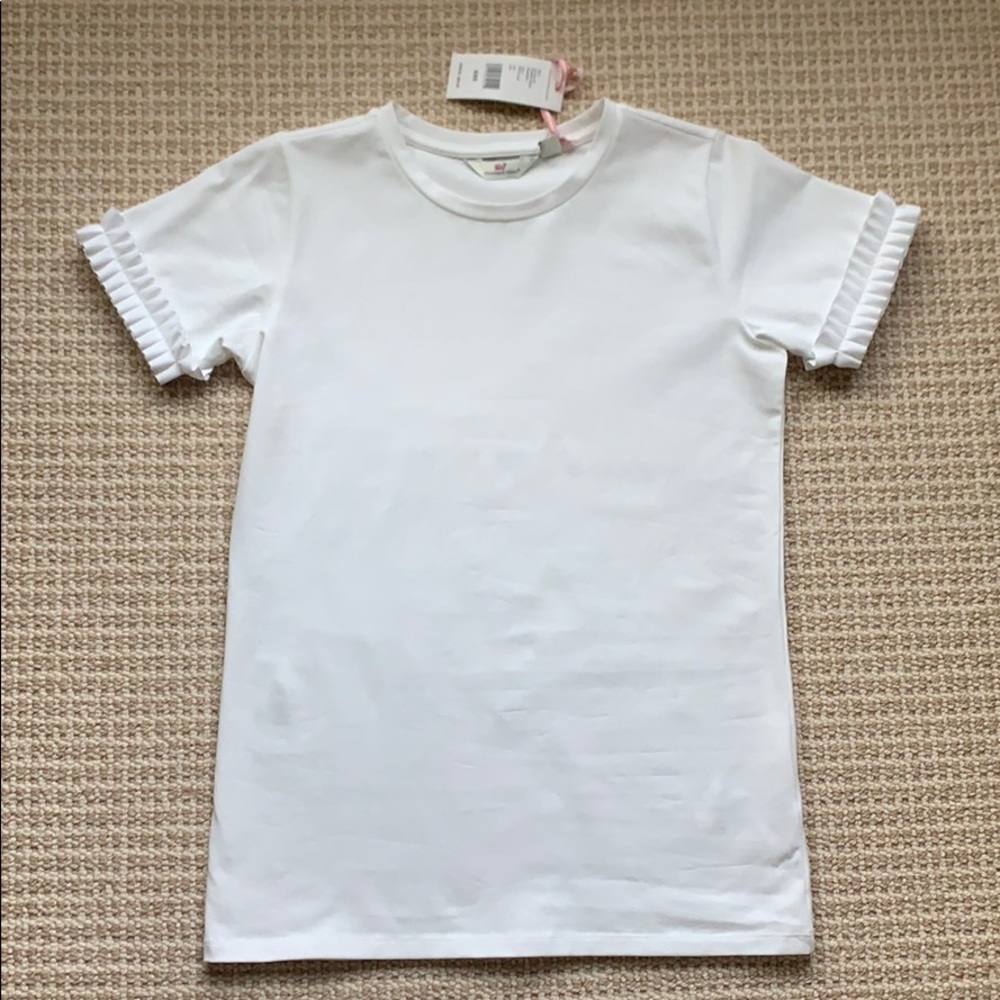 Vineyard vines T-shirt with ruffle sleeves, XXS